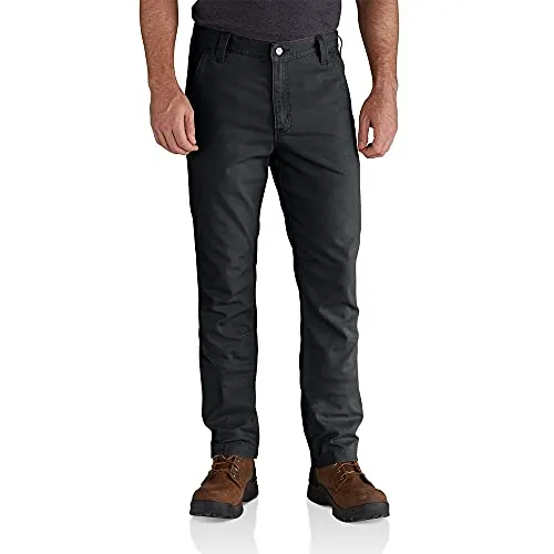 Carhartt RIGBY STRAIGHT FIT PANT 102821 - Schwarz - Wanderhose aus robustem Stretch-Canvas mit gerader Passform, ideal für aktive Outdoor-Abenteuer. Rugged Flex® Technologie ermöglicht optimale Bewegungsfreiheit.