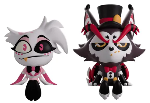Hazbin Hotel Vinyl Figuren Angel Dust & Husk Monitor Buddiez - Action-Figuren aus der beliebten Serie Hazbin Hotel, detailreich und ideal für Sammler. Verleihen Sie Ihrem Raum einen besonderen Charakter!