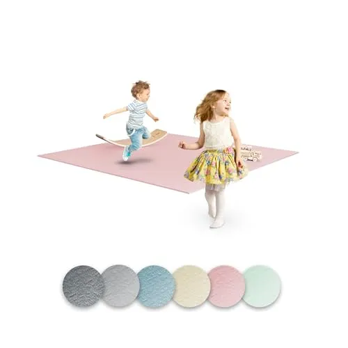 Ehrenkind® Krabbelmatte PRO | Extra dick und Soft | Made in Germany | Spielmatte Baby |Oeko-Tex 100 | Größe 160x160cm ROSÉ