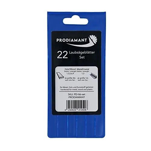 PRODIAMANT Laubsägeblatt 12 Stück 130mm Made in Germany (Holz, Set)