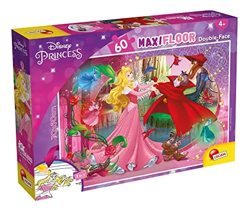 Liscianigiochi 91768 Disney Puzzle Df Maxi Floor 60 Aurora Bella schlafend, Nicht zutreffend