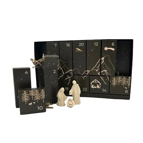 Weihnachtskrippen Adventskalender 2025 (Holz natur)