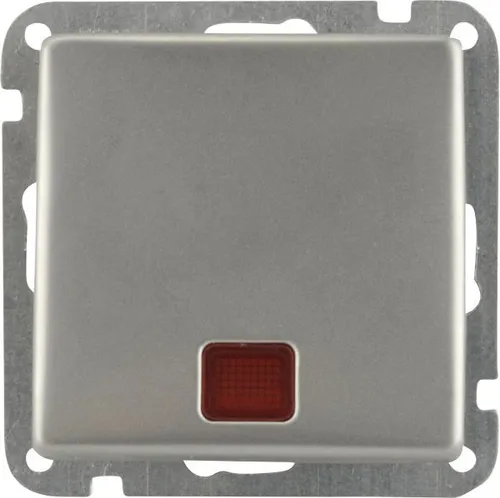 Unitec Kontroll-Wechselschalter Edelstahl, Serie Imola - Kontrollschalter aus hochwertigem Edelstahl, ideal für moderne Wohnräume mit elegantem Design und langlebiger Qualität.