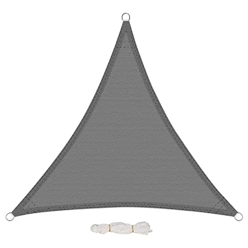 EUGAD Sonnensegel 200g/m² inkl Befestigungsseile Premium HDPE Wetterbeständig Atmungsaktiv Dreieck rechtwinklig,luftdurchlässig, wasserdurchlässig, für Terrasse, Garten, Balkon, Camping
