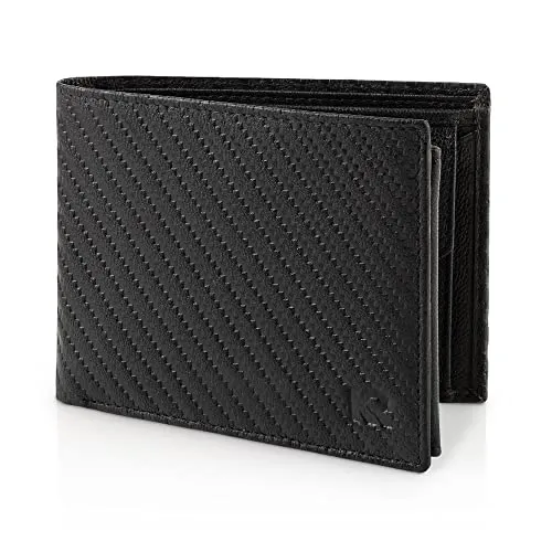 KRONIFY Atlas Herren Geldbeutel aus Leder mit RFID Schutz in grau von KRONIFY