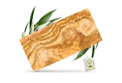 OLIQUE Schneidebrett Rechteckiges Schneidebrett aus Olivenholz – Hochwertig, (30x15cm), Olivenholz, (1-St)