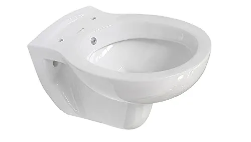 Belvit Wand Hänge WC Weiß mit Taharet-Funktion - Sanitäranlagen & Zubehör - Hygienedusche mit hochwertiger Sanitärkeramik für eine unkomplizierte Wand-Installation und modernen Tiefspülfaufbau.