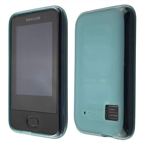 caseroxx Schutzhülle für Dexcom G6 Receiver in blau – Flexibles TPU-Case aus stoßfestem Gummi, passgenaue Handy-Tasche mit Kantenschutz & rutschfestem Grip