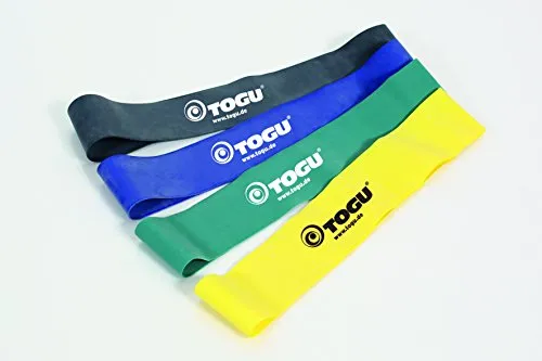 Theragym Loop 4er Set, Fitnessband - Widerstandsbänder Set mit 4 verschiedenen Stärken für effektives Training zu Hause oder unterwegs. Ideal für Muskelkräftigung und vielseitige Fitnessübungen.