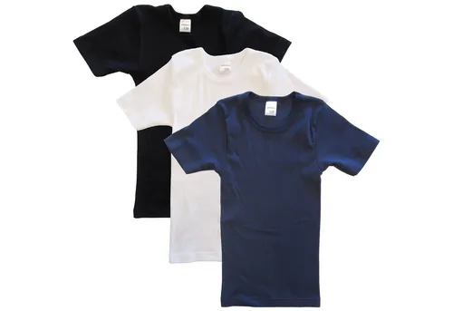 HERMKO Unterziehshirt 2810 3er Pack Kinder kurzarm Unterhemd unisex aus Bio-Baumwolle