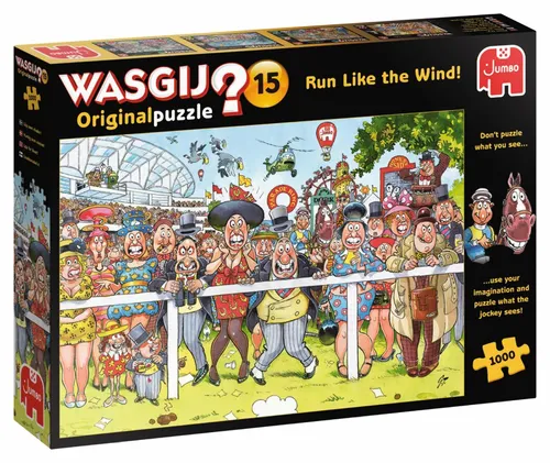 Jumbo Spiele Wasgij Original 15 - Schnell wie der Wind! 1000 Teile Puzzle - Puzzle für Erwachsene und Kinder ab 3 Jahren, fördert Geduld und Konzentration mit einem einzigartigen Motiv!