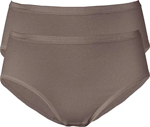 Erwin Müller Damen-Slip 2er-Pack Modal Taupe Größe 38/40