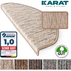 Stufenmatten Geneva Halbrunder oder Eckiger Treppenschutz Beige Halbrund - Beige