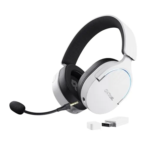 Trust Gaming GXT 491W Fayzo - Kabelloses Gaming Headset mit 7.1 Surround Sound, 22H Akkulaufzeit und 35% Recyclingkunststoff, ideal für PC und Konsolen