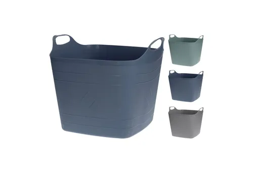 HAC24 Allzweckkorb Aufbewahrungskorb Flexi Korb Tragekorb Haushaltskorb, Flexibel Kunststoff 25 L Mit Griffe