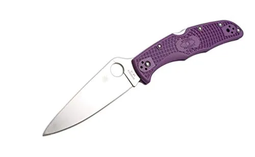 Spyderco C11FPBL Unisex – Erwachsene Taschenmesser Endura Flat Ground Violett, 21.5