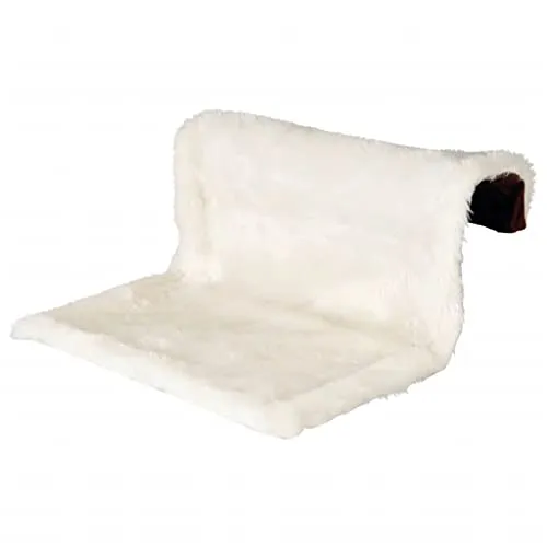 Radiator bed longhair plush/suede-look 45 × 26 × 31 cm cream/brown
