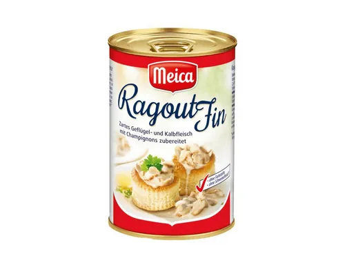 Meica Ragout Fin Zartes Geflügel und Kalbfleisch 400g Dose
