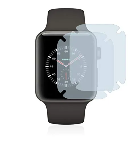 BROTECT Full-Cover Schutzfolie Matt für Apple Watch Edition Series 3 (38 mm) (2 Stück) - Full-Screen Displayschutz-Folie, 3D Curved, Anti-Reflexion