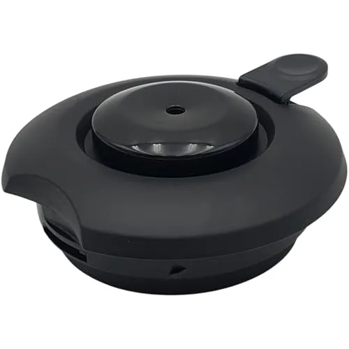 NaschLager Kannendeckel für Thermokanne, kompatibel mit WMF Bueno Pro Kaffeemaschine 3200000443 - Ersatzteil Kannenverschluss mit Gießklappe, Durchbrüh-Design, Referenz FS-1000050435, schwarz