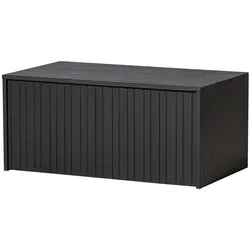 Lowboard New Gravure 88 cm, Schwarz - Sitzbänke: Stilvolles Lowboard mit praktischem Stauraum und modernem Design, ideal für TV-Geräte und Dekoration.