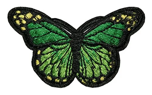 Aufnäher Bügelbild Aufbügler Schmetterling 45x70mm grün (1133)