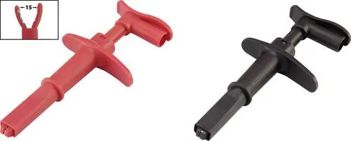 VOLTCRAFT MSK-116 Krokodilklemme Stecker 4mm CAT III 1000 V, CAT IV 600V Schwarz, Rot