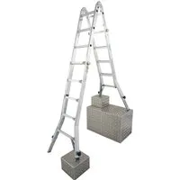 Krause Aluminium-Teleskopleiter STABILO 6,05 m - Leitern, robuste und vielseitige Teleskopleiter mit einer maximalen Höhe von 6,05 m, ideal für Arbeiten in großen Höhen.