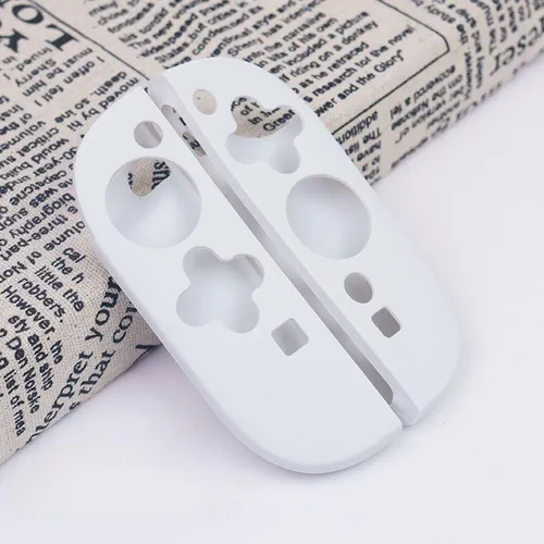Für Nintendo Switch 2 Rutschfeste Half-Cover Silikonhülle Game Controller Weiß
