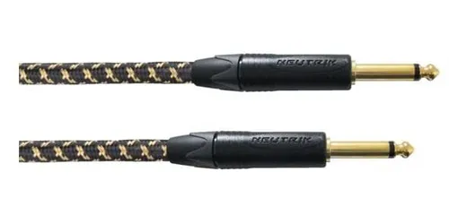 Cordial CXI 3 PP-EDITION 25 - 3,0 m, NEUTRIK 2 x Klinke 6,3 mm mono schwarz gold