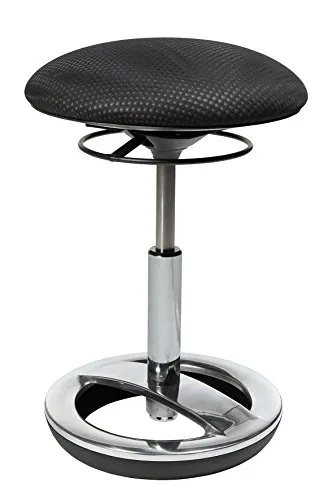 Topstar Fitness-Hocker Sitness Bob SU49 BR0, schwarz - Bürostuhl für aktives Sitzen mit 360° Rotation und horizontalem Schwingeffekt. Fördert Bewegung und Rückenfitness. Ergonomisch, belastbar bis 110 kg, Made in Germany.