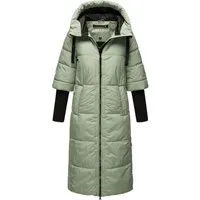 Navahoo Damen Steppjacke Ciao Miau – Extra Lang & Warm