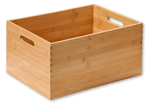 Kesper Aufbewahrungsbox aus Bambus, 38,5x28,5x20 cm - Elegante Aufbewahrungsbox aus robustem Bambus, ideal für Bücher, Spielzeug oder Küchenutensilien. Hygienisch, pflegeleicht und umweltfreundlich – perfekt für jedes Zuhause.