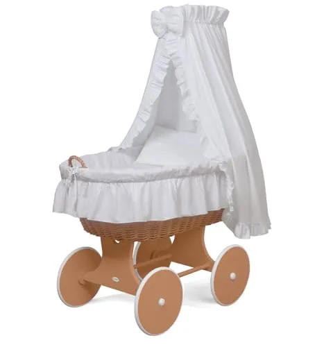 Waldin Stubenwagen-Set XXL mit Ausstattung in weiß von Waldin