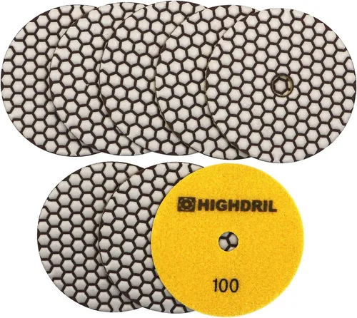 Trocken Diamant Polierpads 125mm 8 Stk Multi Korn Granit