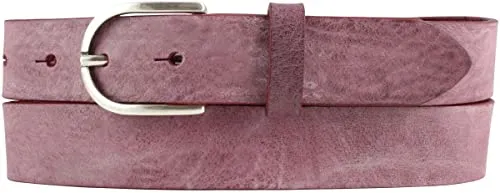 BELTINGER Damen-Gürtel Aus Weichem Vollrindleder Vintage-Look 3 cm | Schmaler Ledergürtel Used-Look | Bordeaux 90cm