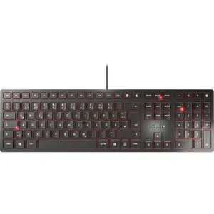 CHERRY KC 6000 SLIM - Kabelgebundenes ultraflaches QWERTZ-Keyboard, ergonomisch und ideal für Vielschreiber mit präziser SX-Scherentechnologie