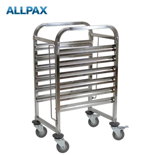 GN Regalwagen, 6 x GN1/1, 380x550xH1000mm Tablettwagen Edelstahl Abräumwagen