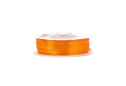 Creativery Satinband, Satinband 3mm x 50m Rolle Orange