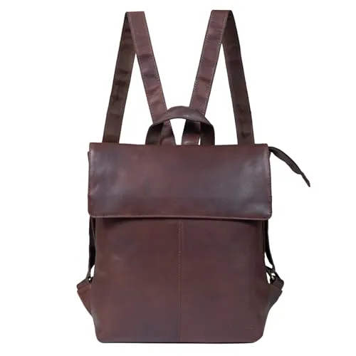 STILORD Charlie Vintage Lederrucksack Braun - Hochwertiger Rucksack für 13,3 Zoll Laptops - Der STILORD