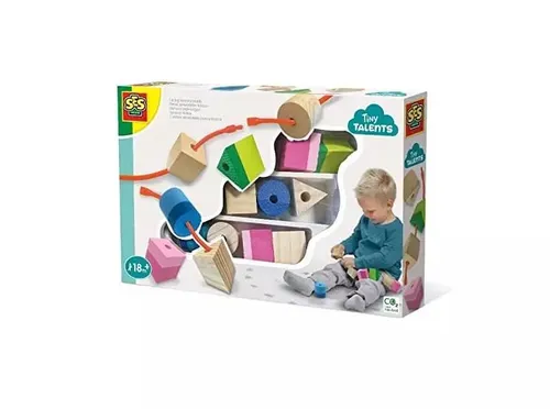 SES Creative Educational Set: Mehrfarbige sensorische Fädelperlen - Sonstige Kreativspielzeuge, entdecke Formen, Materialien und Farben mit diesen sicheren, sensorischen Perlen und fördere spielerisch die Feinmotorik!