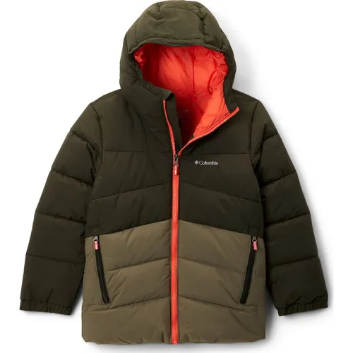 Columbia Kid's Arctic Blast II Jacket - Kunstfaserjacke für Kinder - Olivfarbene, wind- und wasserdichte Skijacke für Kinder, Gr XS. Ideal für kalte Tage mit isolierender Kapuze und Schneefang. Perfekt für kleine Skifahrer!