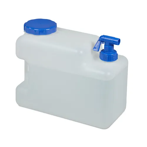 relaxdays Wassertank Wasserkanister mit Hahn, 12 Liter - Praktischer Wasserkanister für Camping und Festivals, mit drehbarem Hahn für einfache Handhabung und luftdichtem Schraubdeckel. BPA-frei und leicht zu transportieren.