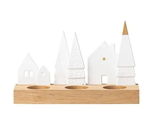 räder Lichthaus Kerzenständer Teelicht Dorf weiß von Räder