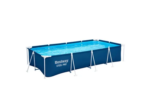Bestway Steel Pro 4,00 m x 2,11 m x 81 cm Aufstellpool - Frame-Pool, stabiler Stahlrahmen und einfach aufzubauen, ideal für den Sommer im Garten.