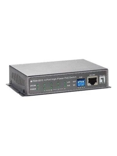 FSW-0513 - 5-Port PoE Switch - Netzwerk-Switch, 4 x 10/100 PoE + 1 x 10/100, ideal für Desktop-Anwendungen und unterstützt Power over Ethernet für flexible Netzwerkgeräte.