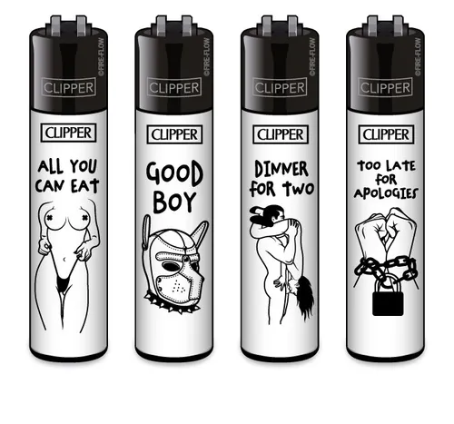 Clipper® Feuerzeuge 4er Set: FFX Adult 3