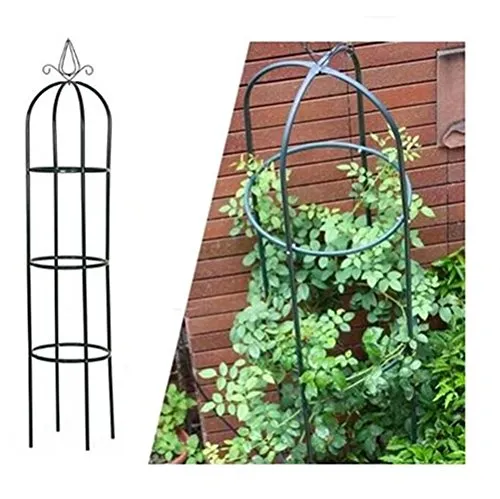 rg-vertrieb 2X Rosenturm Rankhilfe Rankgitter Rosensäule Metall Pergola Obelisk Säule 190cm Set