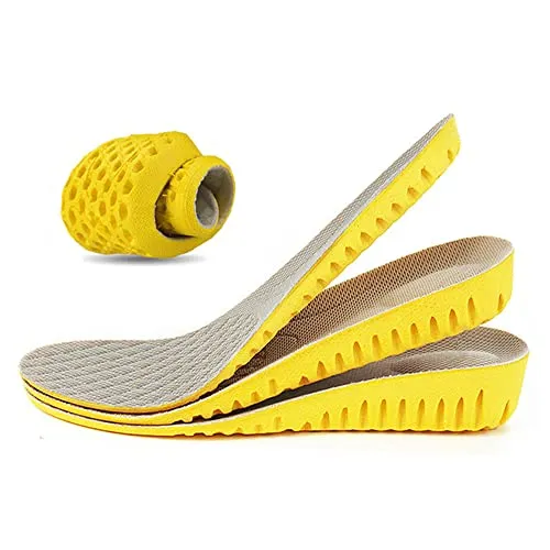 Paar weiche, atmungsaktive Einlegesohlen zur Erhöhung der Höhe, elastisch, stoßdämpfend, volle Einlegesohlen, Schuhkissen, Waben, orthopädische Ersatzeinlagen für Damen und Herren (1,5 cm Höhe) 1