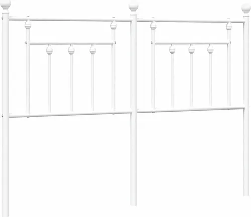 vidaXL Kopfteil Metall Weiß 135 cm von vidaXL
